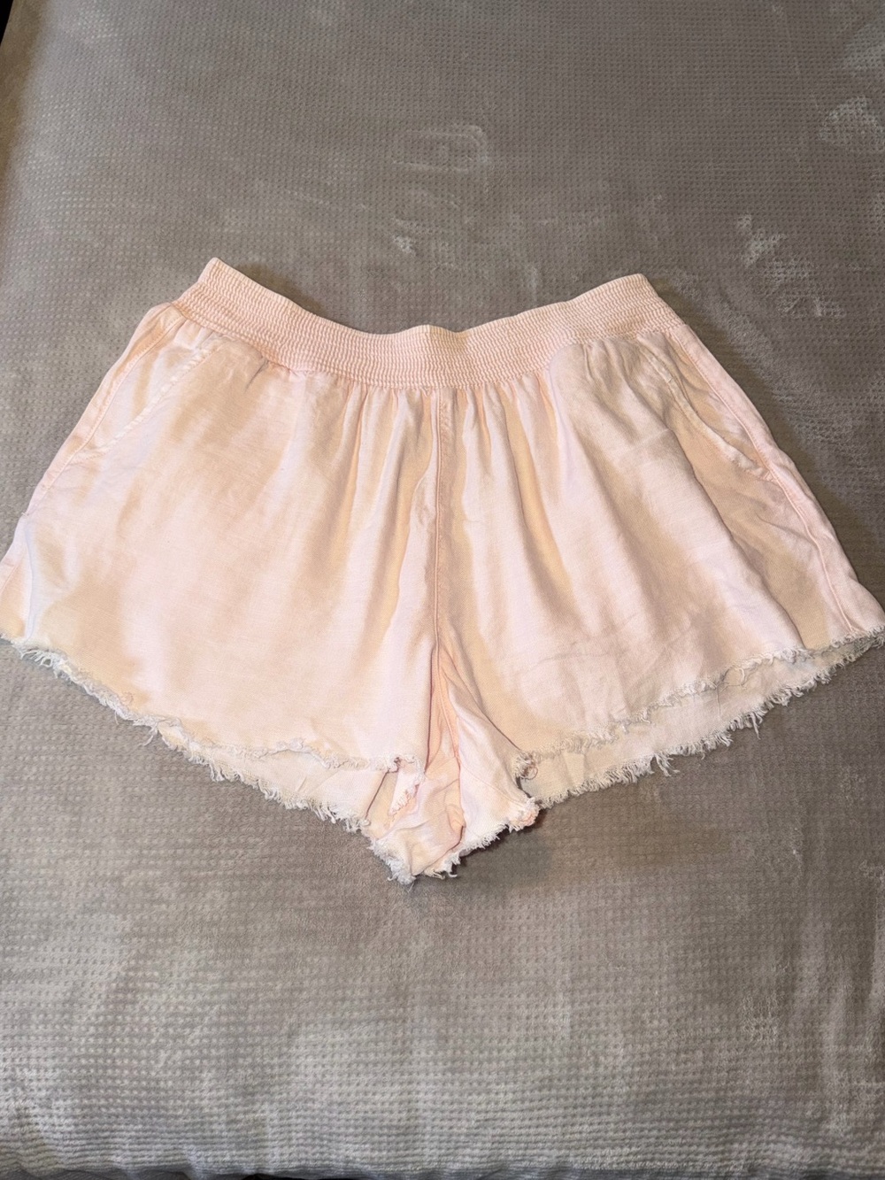 American Eagle Outfitters Light Pink Frayed Hem Sleep Shorts XLarge